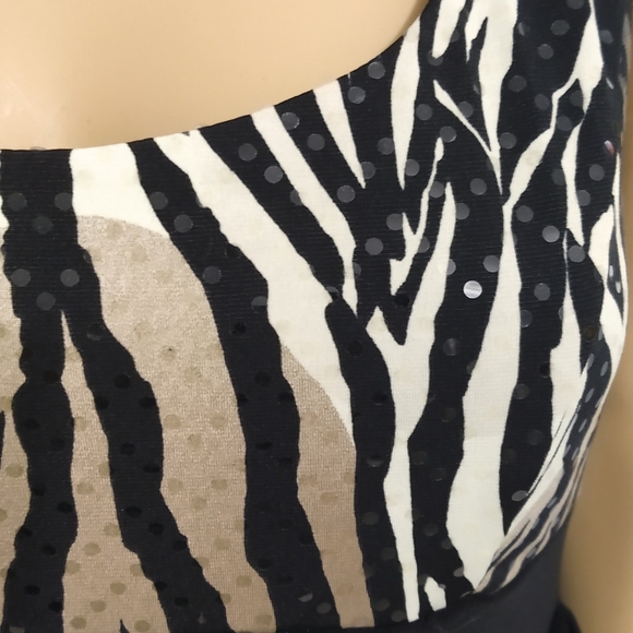 NWOT sleeveless dress with animal print bodice - Picture 3 of 4